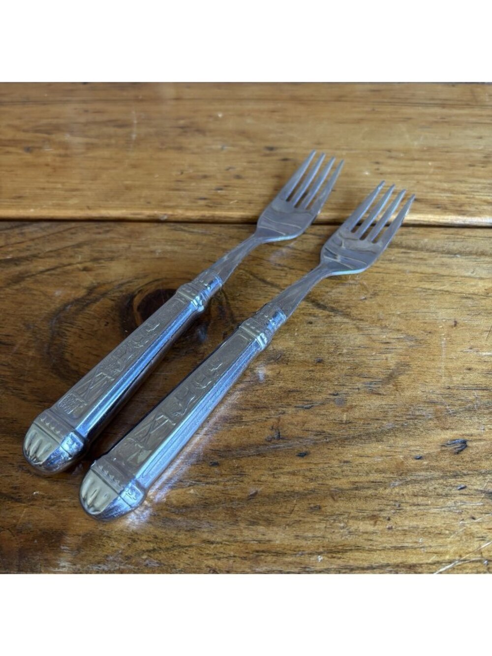 Gazola INOX Brazil FORK Rural Farm Horse Country Replacement VINTAGE Set Of 2